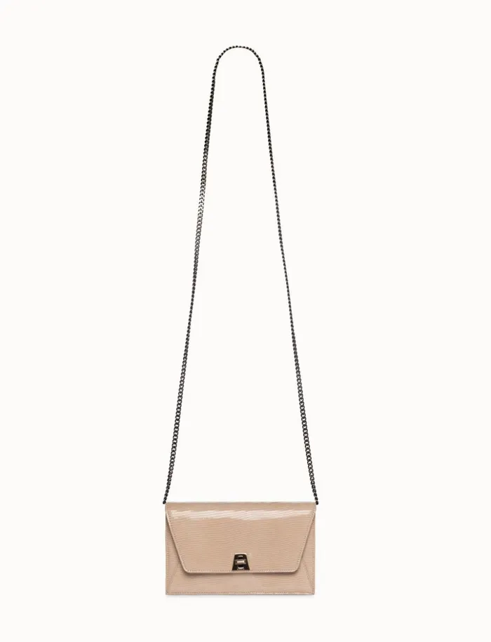 Anouk Envelope Bag With Shiny Lizard Finish Cashmere Women Akris Clutches
