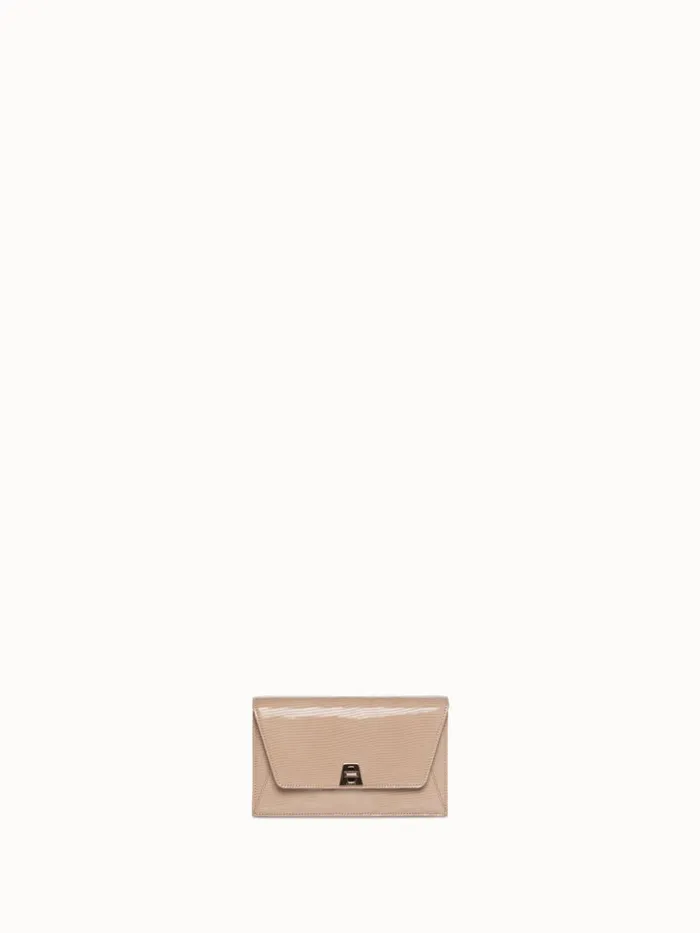 Anouk Envelope Bag With Shiny Lizard Finish Cashmere Women Akris Clutches