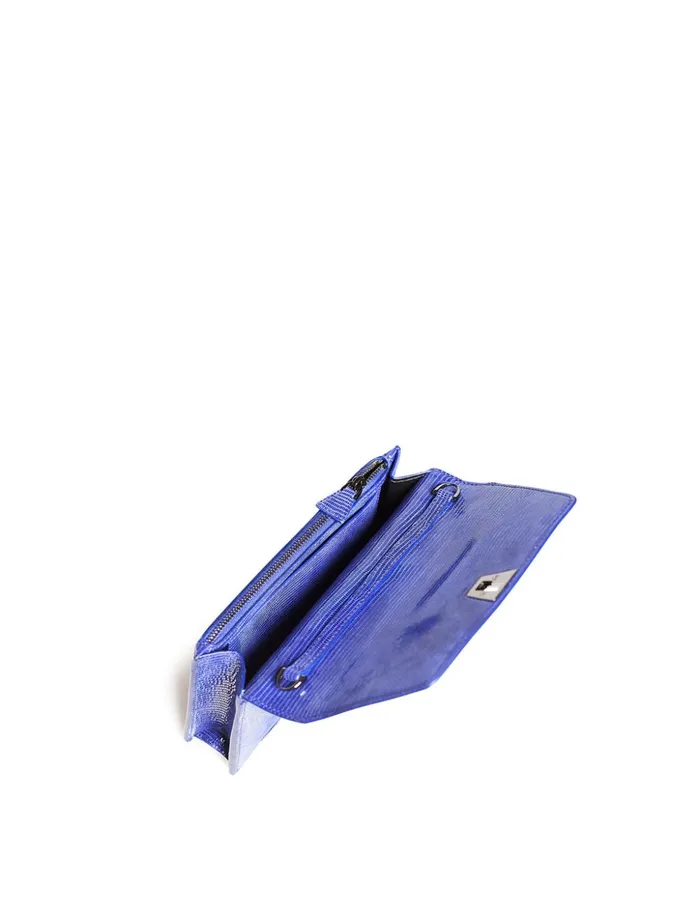 Anouk Envelope Bag With Shiny Lizard Finish Ocean Women Akris Mini Bags