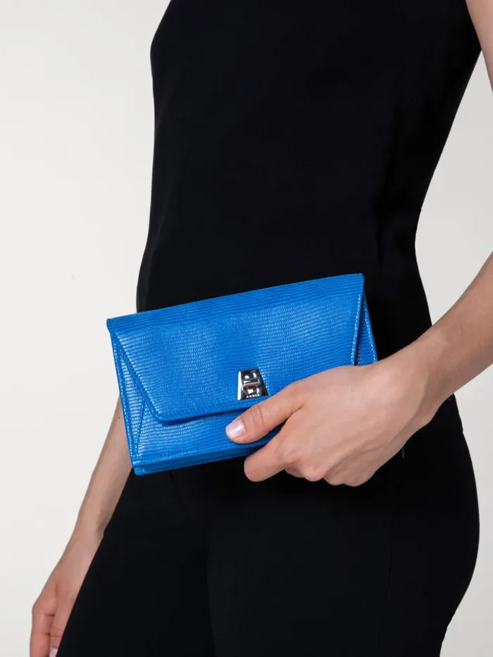Anouk Envelope Bag With Shiny Lizard Finish Regatta Women Akris Shoulder Bags