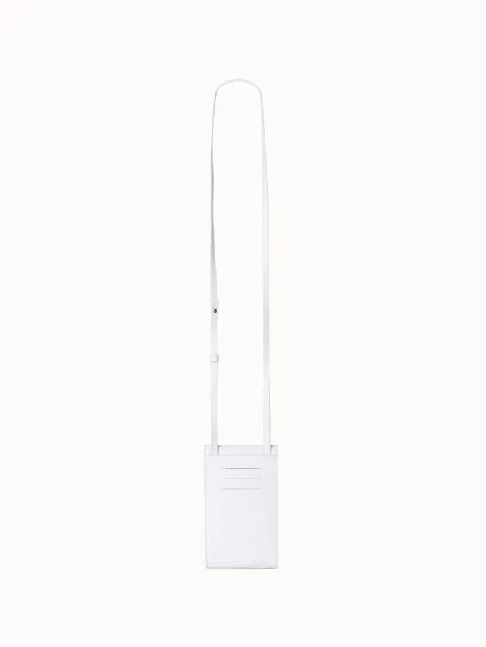 Anouk Phone Pouch In Cervocalf Leather Weiss Women Akris Mini Bags