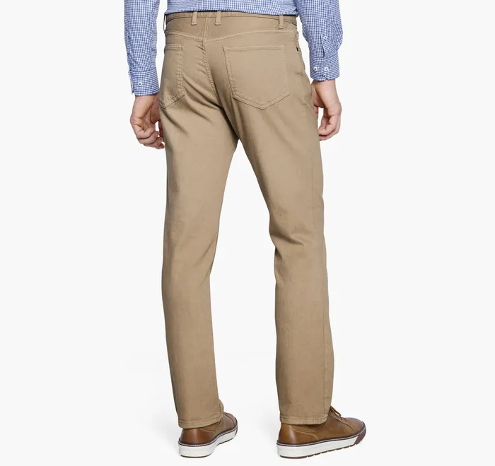 Apparel Men Johnston and Murphy Denim Jeans Khaki Overdye