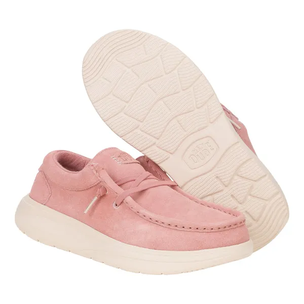 Apparel Platforms heydude Wendy Comf Suede Rose PinkWhisper Pink