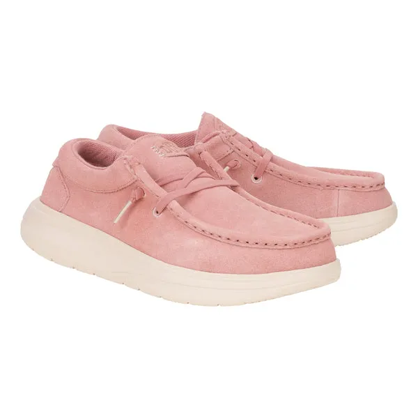 Apparel Platforms heydude Wendy Comf Suede Rose PinkWhisper Pink