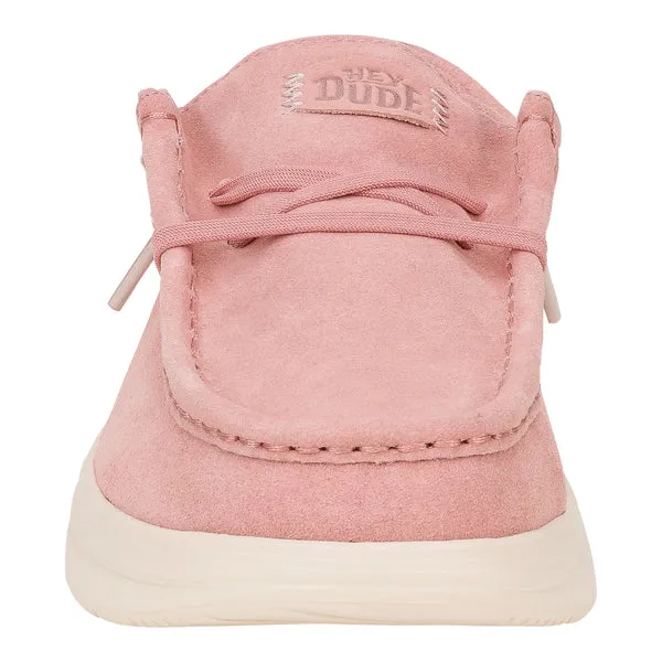 Apparel Platforms heydude Wendy Comf Suede Rose PinkWhisper Pink