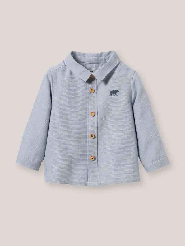 Baby Cyrillus Baby Boy Striped Shirt Bleu Grise