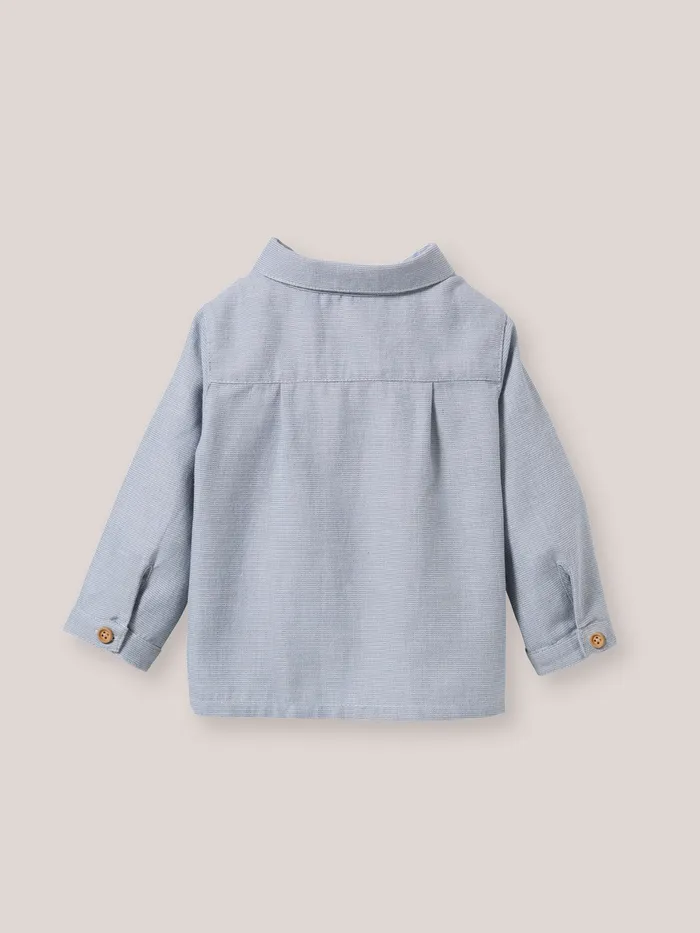 Baby Cyrillus Baby Boy Striped Shirt Bleu Grise