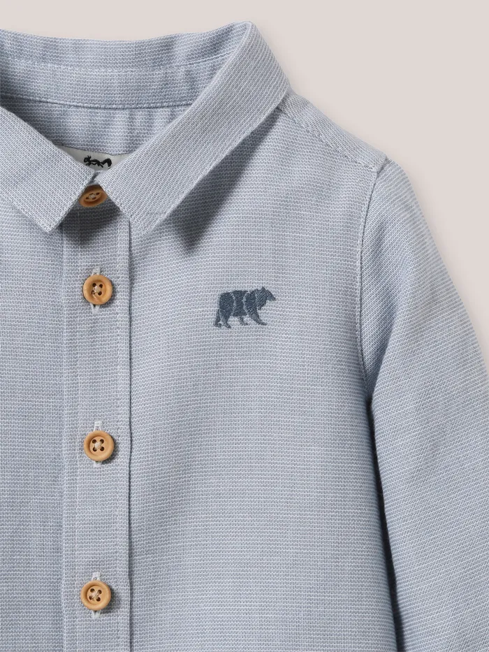 Baby Cyrillus Baby Boy Striped Shirt Bleu Grise