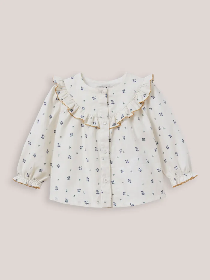 Baby Cyrillus Baby Girl CassyPrint Ruffled Shirt Imp Cassy