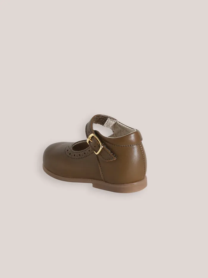 Baby Cyrillus Baby Girl Leather TStrap Shoes Kaki