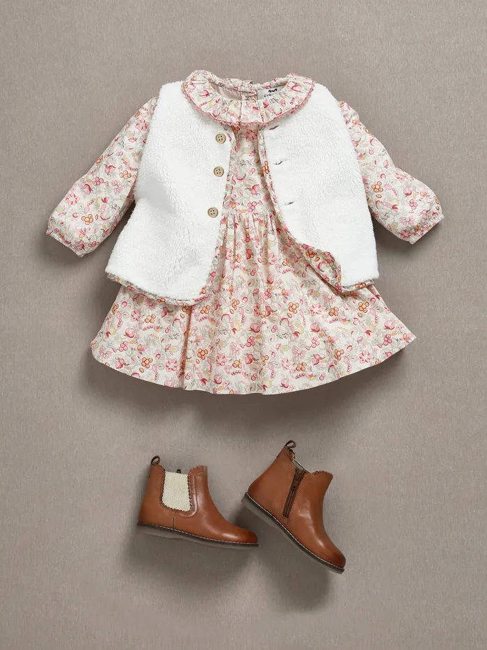 Baby Cyrillus Baby Girl Mireille Print Dress Imp Mireille