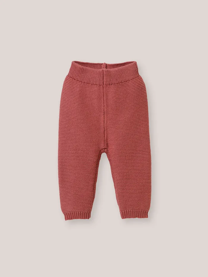 Baby Cyrillus Birth Organic Cotton And Wool Leggings Vieux Rose