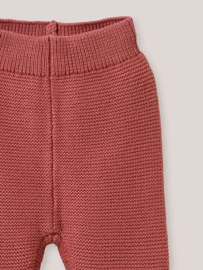 Baby Cyrillus Birth Organic Cotton And Wool Leggings Vieux Rose