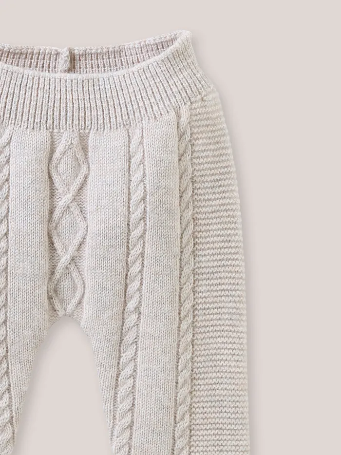 Baby Cyrillus Birth Wool And Cashmere Leggings Beige Chine