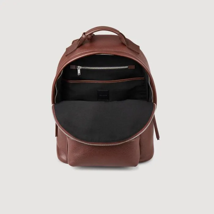 Backpacks Men SANDRO Coated Canvas Backpack Dark Brown