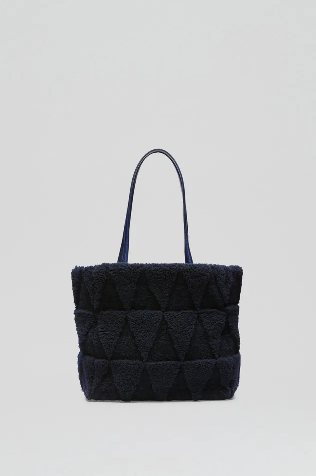 Bags Women Scanlan Theodore SHEARLING TOTE DARKNAVY Bags Women Scanlan Theodore SHEARLING TOTE DARKNAVY