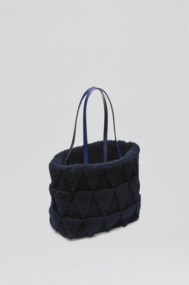 Bags Women Scanlan Theodore SHEARLING TOTE DARKNAVY Bags Women Scanlan Theodore SHEARLING TOTE DARKNAVY