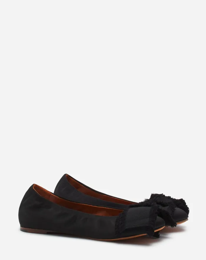 Ballerina Flat With A Satin Bow Black Women Lanvin Loafers Ballerina Flat With A Satin Bow Black Women Lanvin Loafers