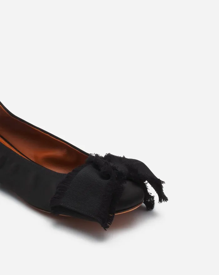Ballerina Flat With A Satin Bow Black Women Lanvin Loafers Ballerina Flat With A Satin Bow Black Women Lanvin Loafers