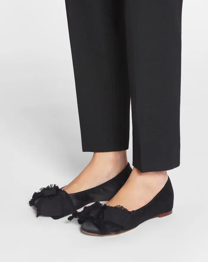 Ballerina Flat With A Satin Bow Black Women Lanvin Loafers Ballerina Flat With A Satin Bow Black Women Lanvin Loafers