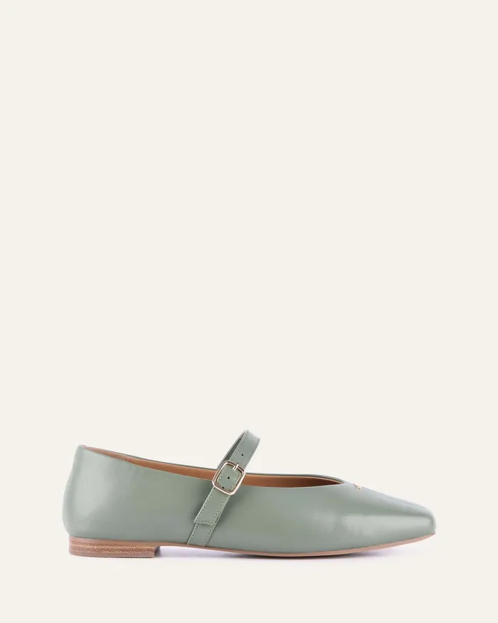 BALLET jomercer Women April casual flats pistachio green leather