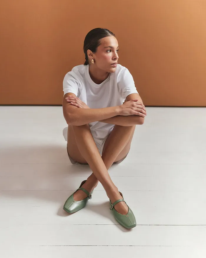 BALLET jomercer Women April casual flats pistachio green leather BALLET jomercer Women April casual flats pistachio green leather