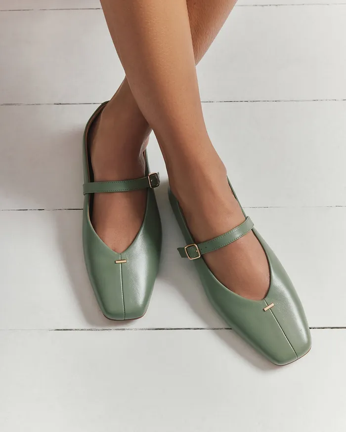 BALLET jomercer Women April casual flats pistachio green leather BALLET jomercer Women April casual flats pistachio green leather