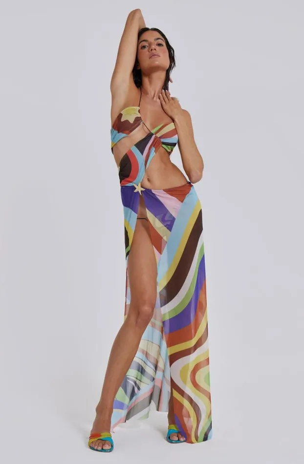 Beach Cover Ups Women Jaded London Oliana Draped Maxi Dress