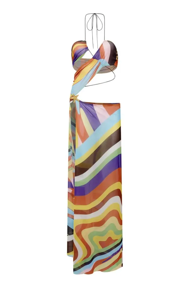 Beach Cover Ups Women Jaded London Oliana Draped Maxi Dress