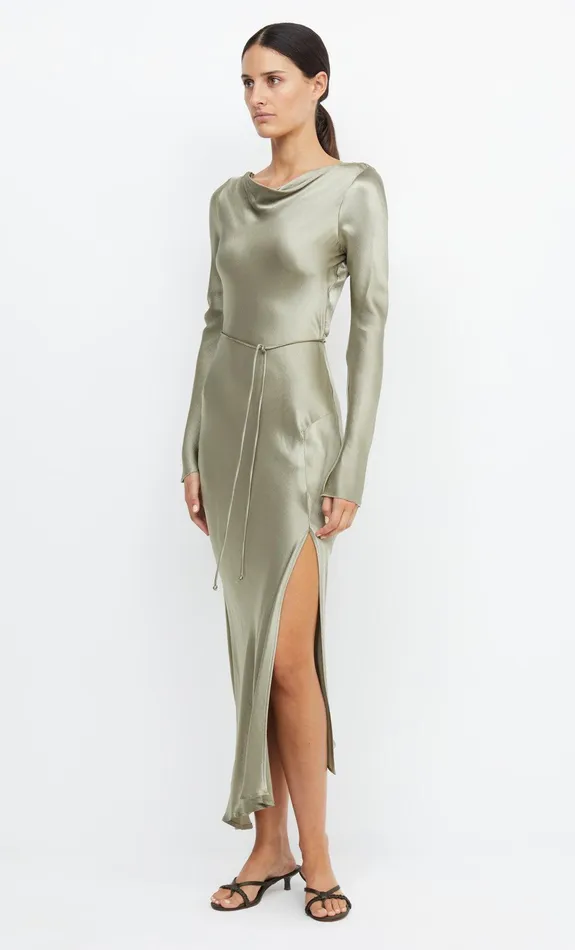 Bec Bridge Bridesmaids Dresses MOON DANCE LONG SLEEVE MAXI DRESS Sage 8211 Women