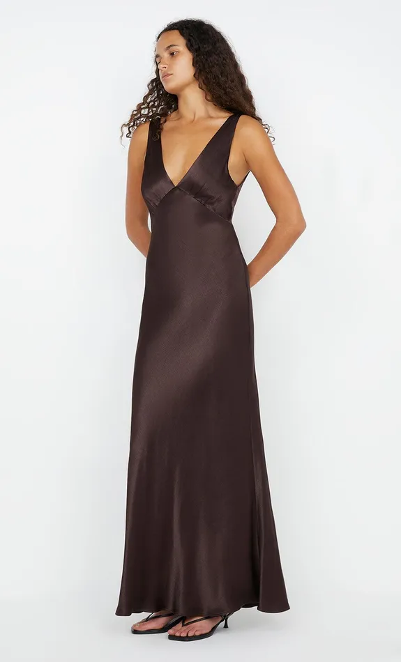 Bec Bridge Bridesmaids Dresses MOON DANCE VERONA DRESS Dark Chocolate 8211 Women