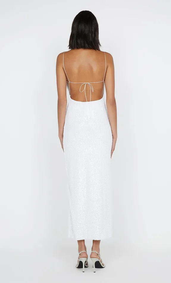 Bec Bridge Dresses AALIYAH SEQUIN MAXI DRESS White 8211 Women