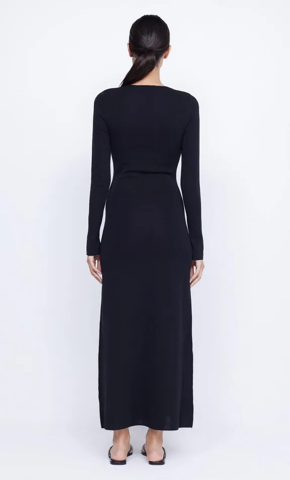 Bec Bridge Dresses ALIENOR KEY HOLE KNIT DRESS Black 8211 Women