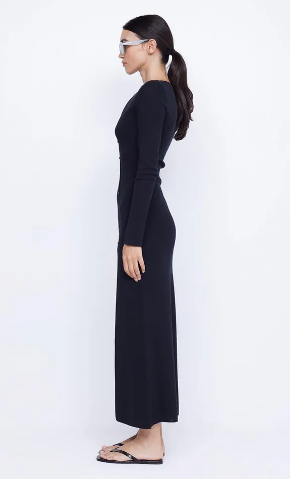 Bec Bridge Dresses ALIENOR KEY HOLE KNIT DRESS Black 8211 Women