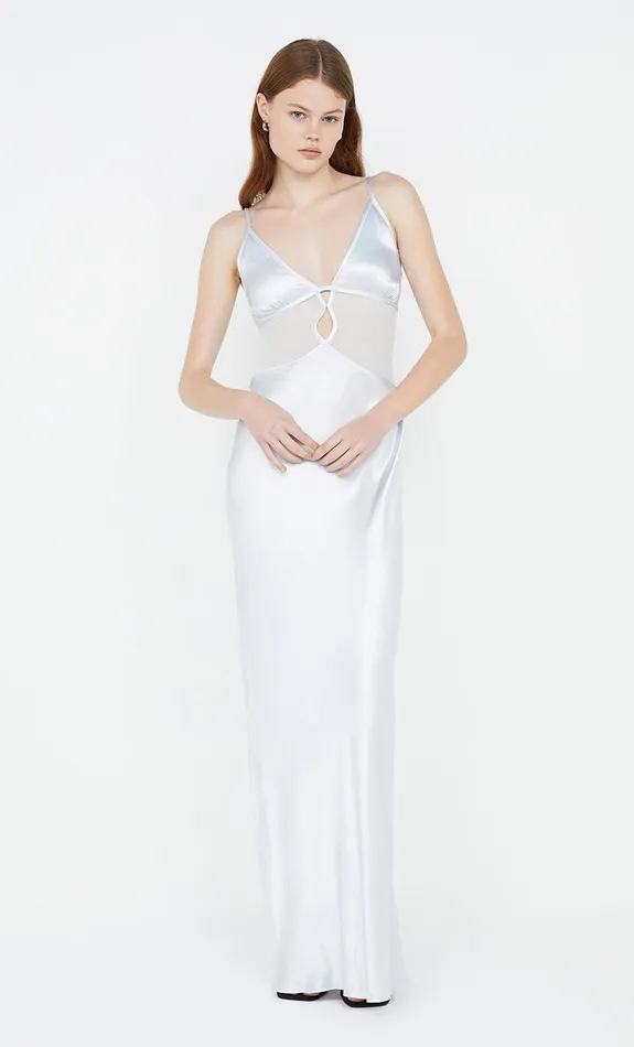 Bec Bridge Dresses AYALA MAXI DRESS Silver Blue 8211 Women