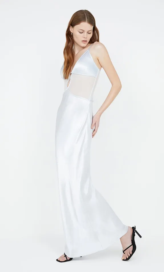 Bec Bridge Dresses AYALA MAXI DRESS Silver Blue 8211 Women