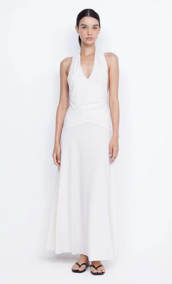 Bec Bridge Dresses BLANCHE HALTER MAXI DRESS Ivory 8211 Women