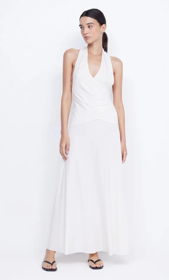 Bec Bridge Dresses BLANCHE HALTER MAXI DRESS Ivory 8211 Women
