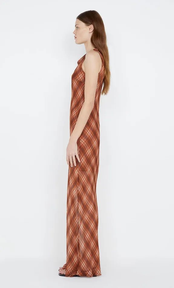 Bec Bridge Dresses DEVI BOATNECK DRESS Desert Check 8211 Women