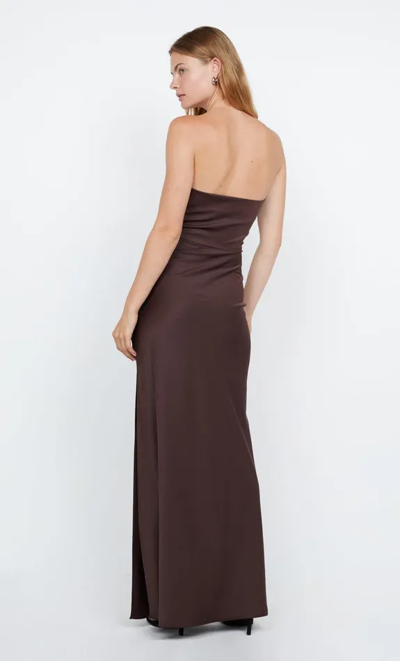 Bec Bridge Dresses ETERNITY STRAPLESS MAXI Dark Chocolate 8211 Women
