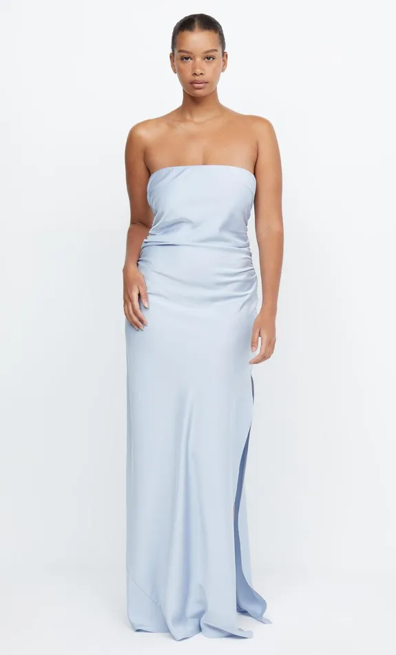 Bec Bridge Dresses ETERNITY STRAPLESS MAXI Dusty Blue 8211 Women