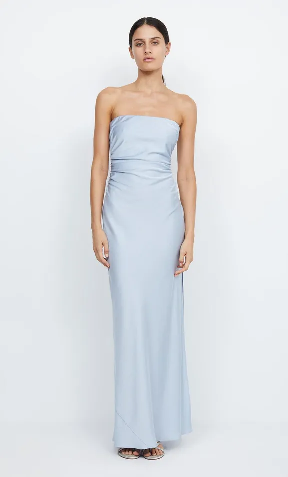 Bec Bridge Dresses ETERNITY STRAPLESS MAXI Dusty Blue 8211 Women