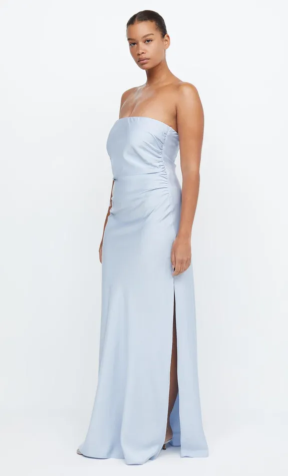 Bec Bridge Dresses ETERNITY STRAPLESS MAXI Dusty Blue 8211 Women