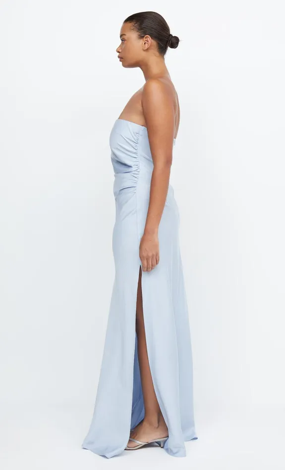 Bec Bridge Dresses ETERNITY STRAPLESS MAXI Dusty Blue 8211 Women