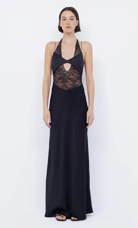 Bec Bridge Dresses LIV HALTER MAXI DRESS Black 8211 Women