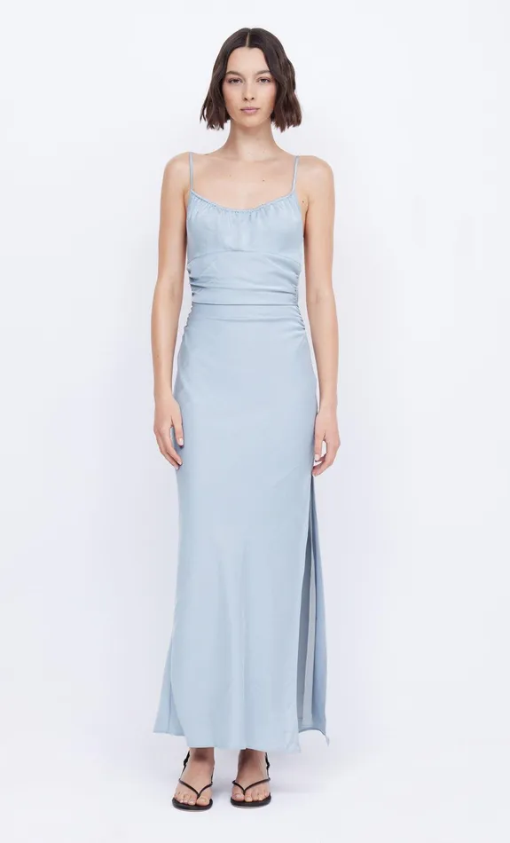 Bec Bridge Dresses MARI LOU GATHERED MAXI DRESS Dove Blue 8211 Women