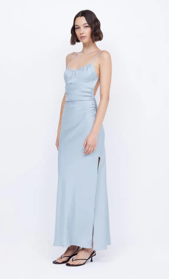 Bec Bridge Dresses MARI LOU GATHERED MAXI DRESS Dove Blue 8211 Women