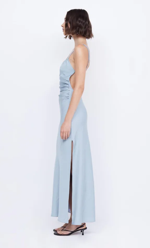 Bec Bridge Dresses MARI LOU GATHERED MAXI DRESS Dove Blue 8211 Women