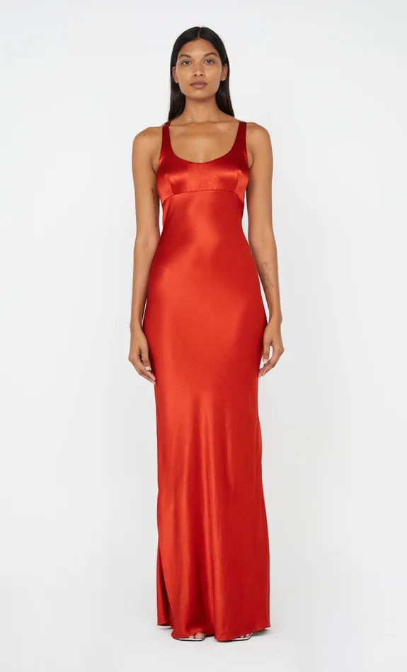 Bec Bridge Dresses MAXINA CROSSOVER DRESS Crimson 8211 Women