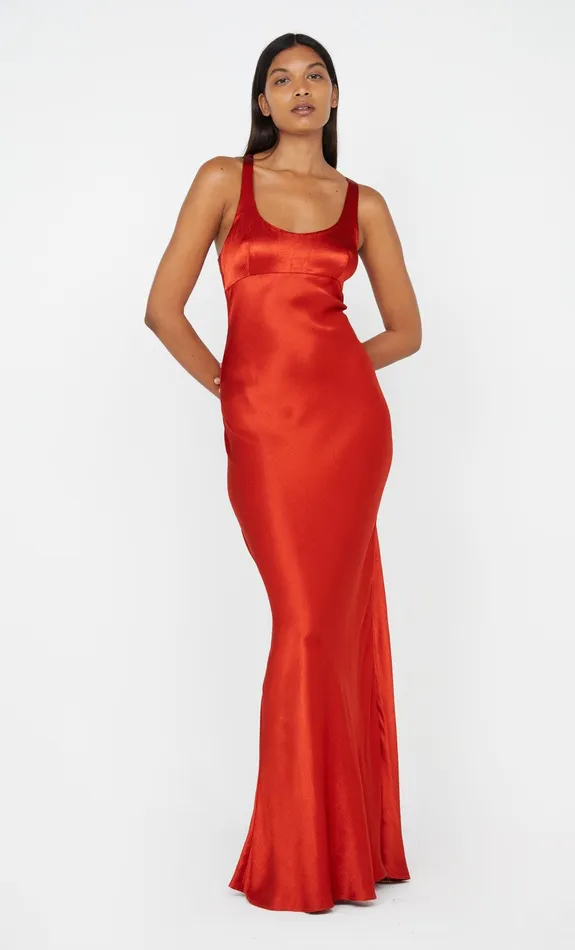 Bec Bridge Dresses MAXINA CROSSOVER DRESS Crimson 8211 Women